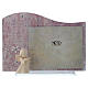 Porta-fotografia cor-de-rosa com anjo em madeira 20x15 cm s1