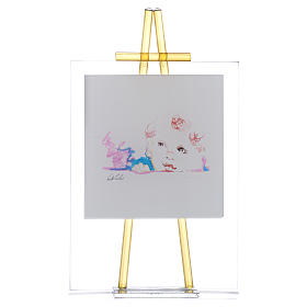 Dicas de Presentes e Lembrancinhas: Quadro de mesa em vidro Guarda-me 14x19 cm topázio