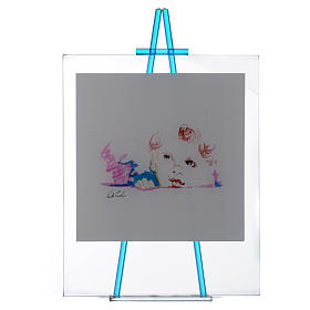 Dicas de Presentes e Lembrancinhas: Quadro vidro de mesa Guarda-me 27x32 cm água-marinha