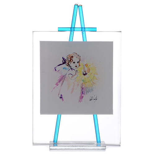 Watercolour favour Light model, 11x14cm aquamarine 1