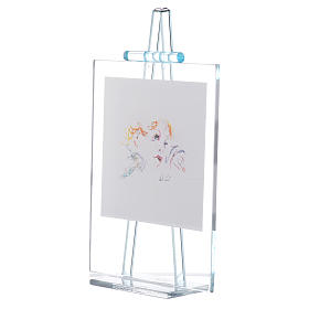 Dicas de Presentes e Lembrancinhas: Quadro de mesa em vidro Aqui estou 11x14 cm azul