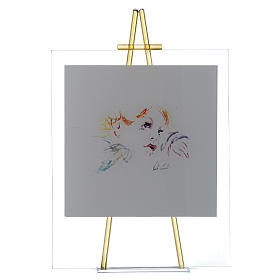 Dicas de Presentes e Lembrancinhas: Quadro de mesa aguarela Aqui estou 27x32 cm topázio