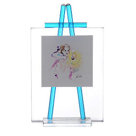 Watercolour favour Light model, 10x7.5cm Aquamarine