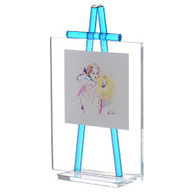 Watercolour favour Light model, 10x7.5cm Aquamarine