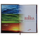 Biblia w brązowej skóropodobnej okładce, z wizerunkiem Jezusa ze srebrnego bilaminatu s2