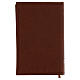 Bible with Jesus image in brown leather imitation with double laminated silver s5