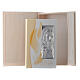 Bibel aus Kunstleder mit silbernem Motiv von Jesus s1