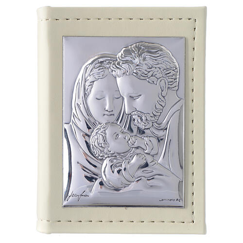 Evangelium zur Taufe aus Kunstleder und Silberplakette 1