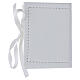 Baptism rosary holder in leather imitation with image in double laminated silver s4