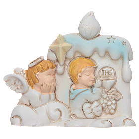 First communion bombonniere angel candle for boy