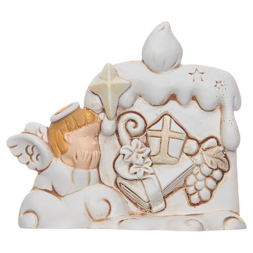 Confirmation bombonniere angel candle in resin 1