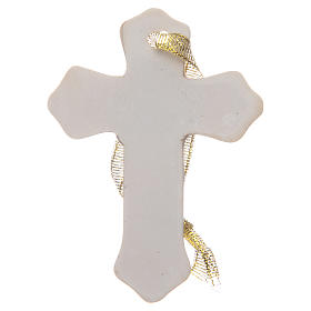 First communion bombonniere white cross in resin for girl
