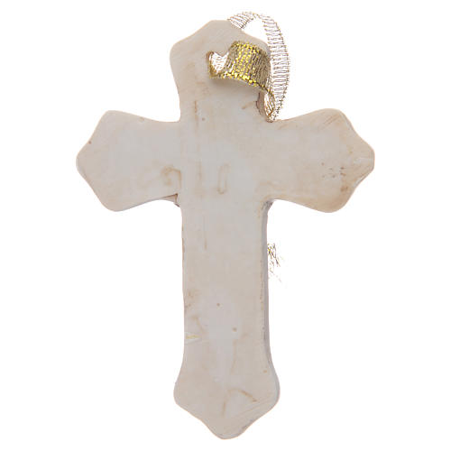 First communion bombonniere white cross in resin for boy 2