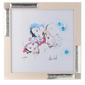 Dicas de Presentes e Lembrancinhas: Dica de presente aguarela Alegria de Família 27x27 cm prata Dicas de Presentes e Lembrancinhas: Dica de presente aguarela Alegria de Família 27x27 cm prata