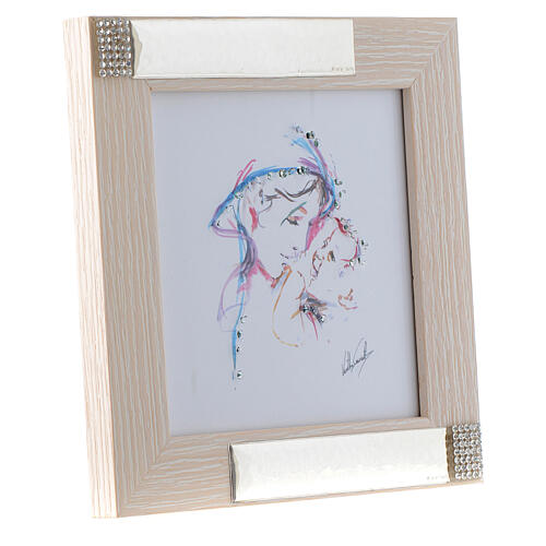 Geschenkidee Aquarellbildchen Beschützende Mutter, 16x16 cm 2