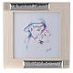 Protective Mother watercolour painting gift idea 16X16 cm silver s1