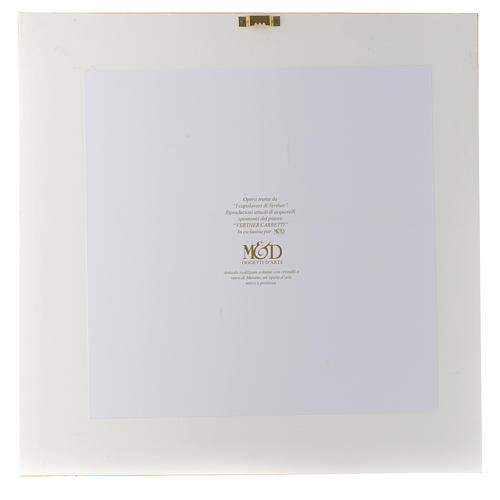 Protective Mother watercolour painting gift idea 36X36 cm with silver and crystals 3