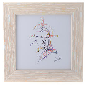 Dicas de Presentes e Lembrancinhas: Dica de presente quadro Cristo Esperança aguarela 16x16 cm com cristais Dicas de Presentes e Lembrancinhas: Dica de presente quadro Cristo Esperança aguarela 16x16 cm com cristais