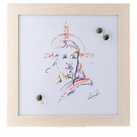 Dicas de Presentes e Lembrancinhas: Quadro Cristo Esperança 27x27 cm cristais