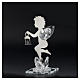 Angel bombonniere with lantern in stainless steel and crystal 11 cm s3