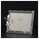 Angel photo frame bombonniere in stainless steel and crystals with lantern 9x12 cm s3