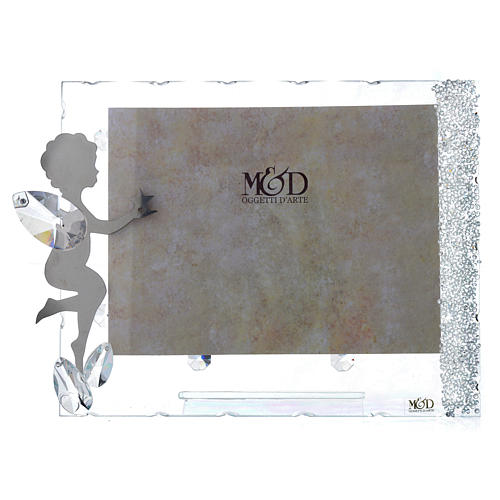 Angel photo frame with star and crystals 15x20 cm 1