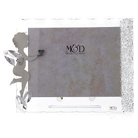 Dicas de Presentes e Lembrancinhas: Porta-fotografia anjo inox coração 15x20 cm cristais