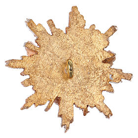 Espíritu Santo con corona de rayos 5,5 cm madera Val Gardena con estuche