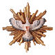 Duch Święty z promieniami 5,5 cm średnicy drewno Valgardena z futerałem s1