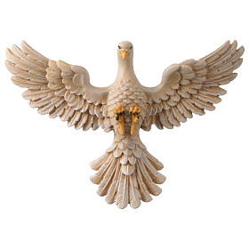 Dove in painted wood Valgardena 12 cm