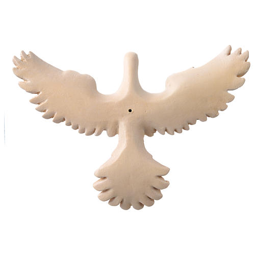 Dove in painted wood Valgardena 12 cm 3