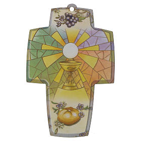Wooden cross with First communion certificate