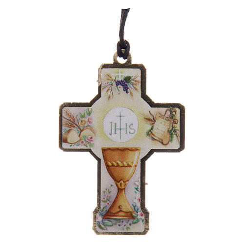 First communion wooden cross with cord and box 2