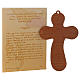 Certificato Comunione con croce legno s3