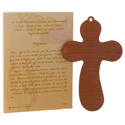 Certyfikat Pierwsza Komunia z krzyżem drewnianym 3