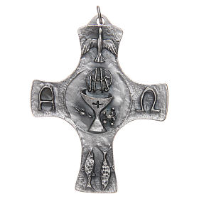 Krzyż Pierwsza Komunia metal posrebrzany