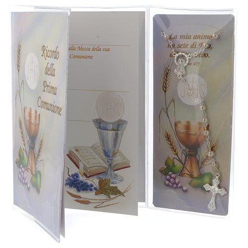 Communion memory booklet and rosary 2