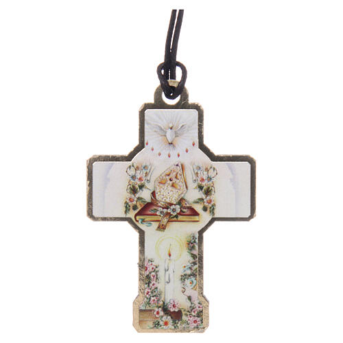 Kreuz aus Holz mit Schnur, 3x5 cm 2