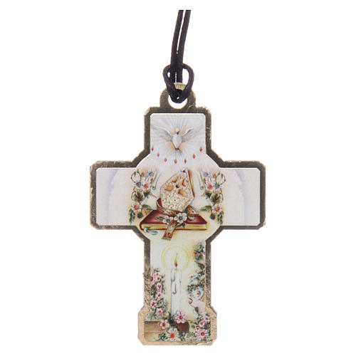 Wooden cross with cord 3x5 cm 2