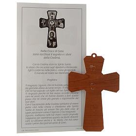 Krzyż Duch Święty z modlitwą i dyplomem