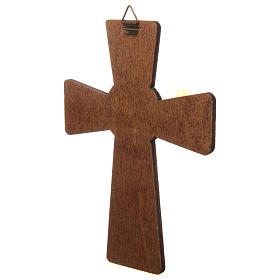 Confirmation cross with print on wood 15x10 cm