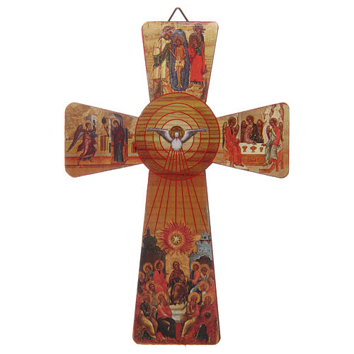 Croix Confirmation impression sur bois 14x9 cm 1