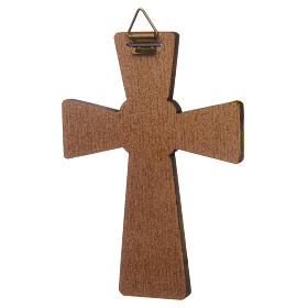 Krzyż symbol Ducha Świętego druk na drewnie 10x5