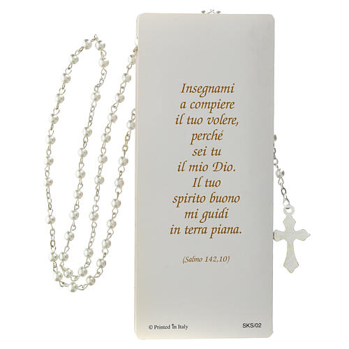 Confirmation memory card with Psalm and rosary in Italian 2