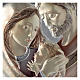 Holy Family painting in dove-grey and white made of silver and wood s2