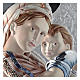 Our Lady with Baby Jesus painting in dove-grey and white in silver and wood s2