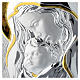 Cadre Vierge et Enfant argent et bois blanc 25x35 cm s2