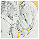 Holy Family painting silver with golden details on white board s2