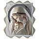 Bildchen aus Holz Madonna und Kind, silber s1