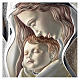 Cuadro Virgen con Niño plata coloreada madera s2